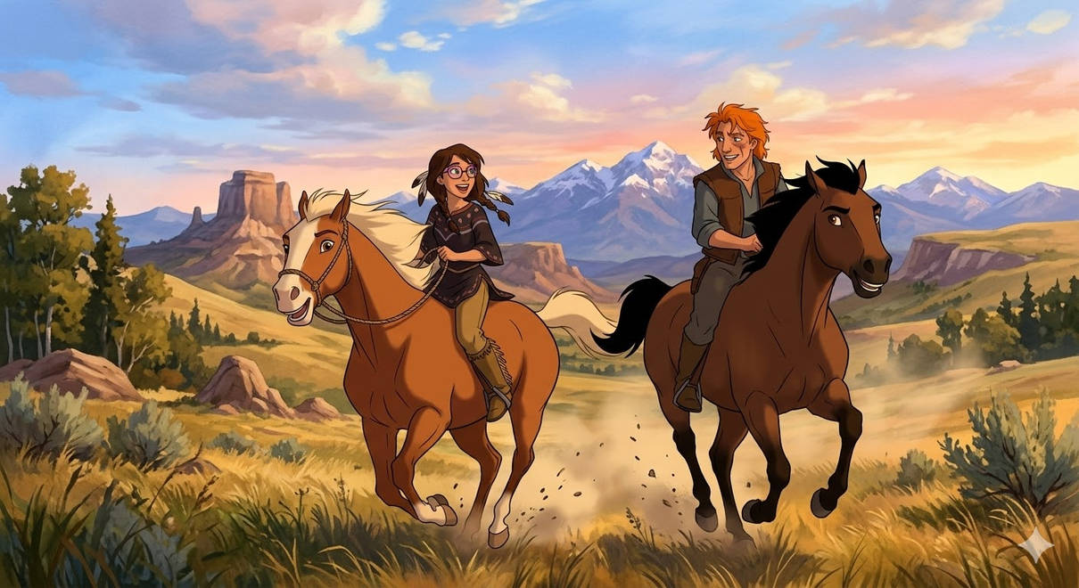Trysha and Slagar in DreamWorks Spirit by bluemoon9229 on DeviantArt