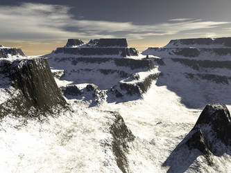 Terragen - Snowy Terraces