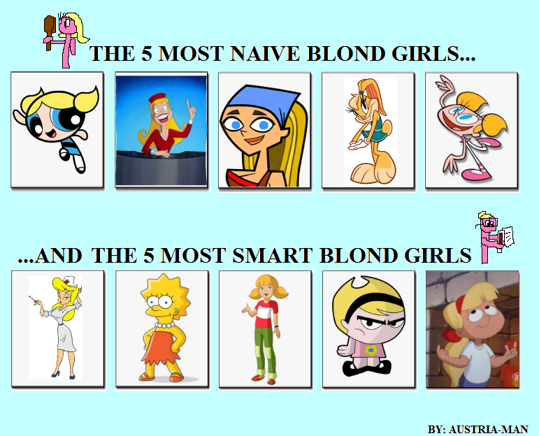 Top 5 Most Naive and Smart Blondes by Glasolia1990 on DeviantArt