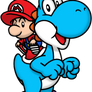 Light Blue Yoshi and Baby Mario