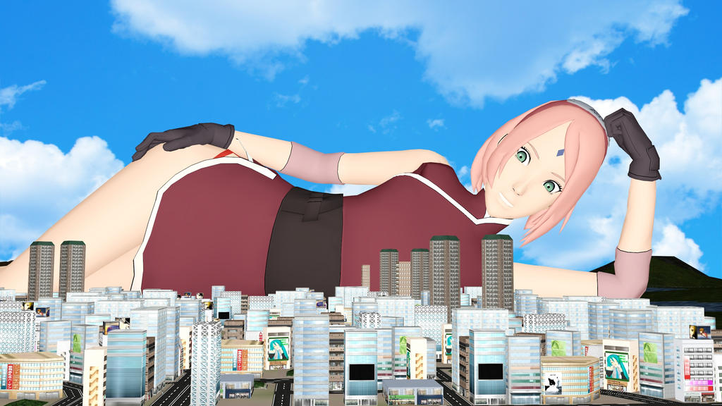 Sexy Colossal Giantess Sakura Towering Over City by Artitex on DeviantArt.