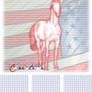 Red White and Blue Patriotic Horse Layout