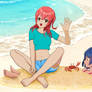 Bocchi the Rock - Ryo and Kita beach party