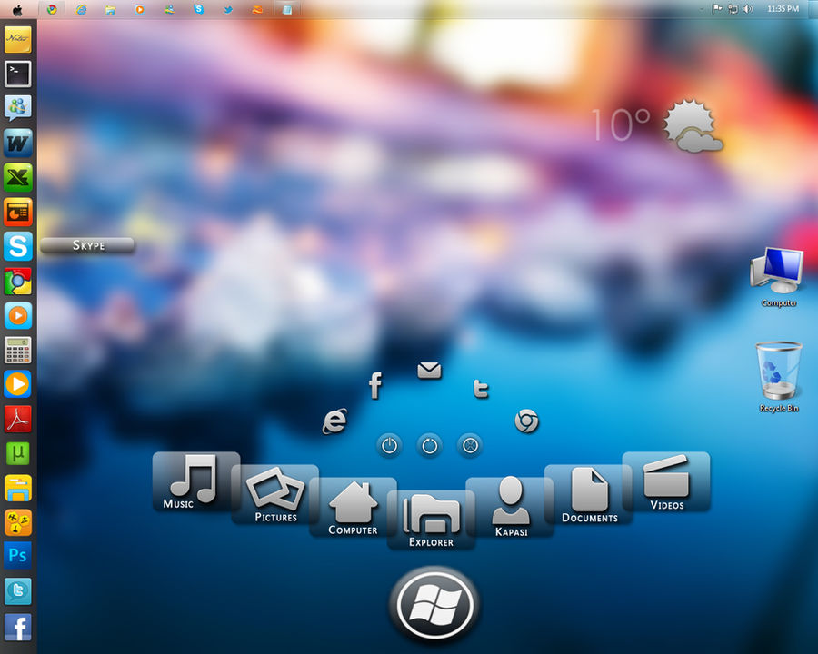 Windows 7 Basic Skin windows 7 with rainmeter skins by Kaps1991 on DeviantArt