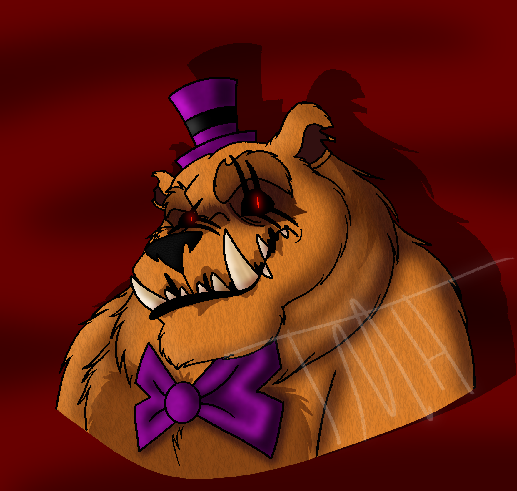 Nightmare Fredbear (again) by themaskedhunter on DeviantArt