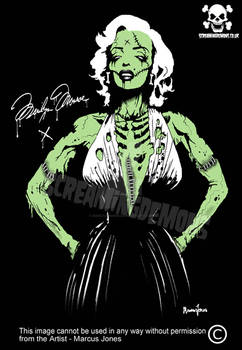 Zombie Marilyn Monroe by Marcus Jones