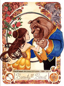 Beauty and the Beast ala Mucha