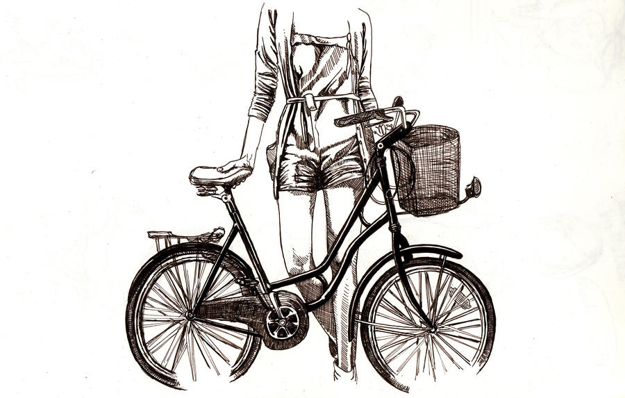 Girl with a Thrifty Bicycle
