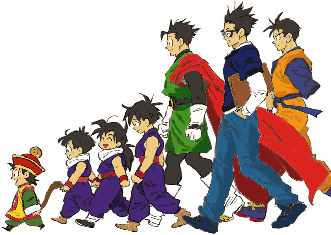 Gohan Variants Gohan's Evolution by Amersss on DeviantArt