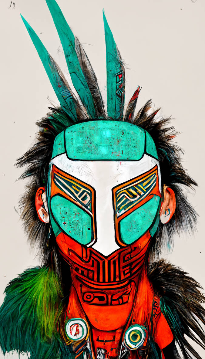 Tape Damage aztec warrior cyberpunk color scheme g by TapeDamage on ...