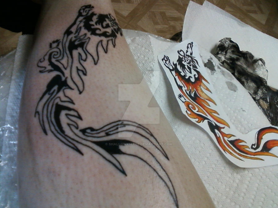 Flame Wolf Tattoo by shallowxsleep on DeviantArt