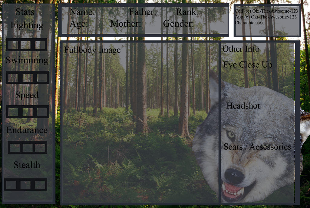 Blank Wolfclan Application by Oki-The-Awesome-123 on DeviantArt
