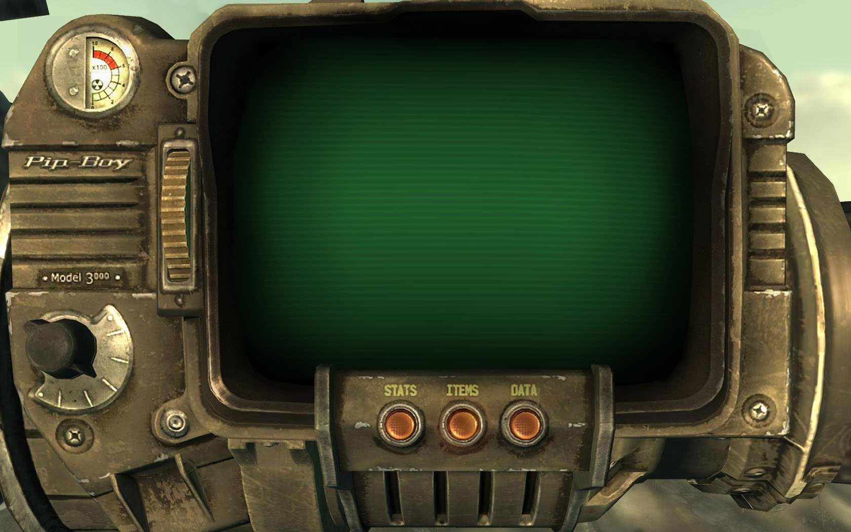 1680 x 1050 wallpaper for the pipboy skin