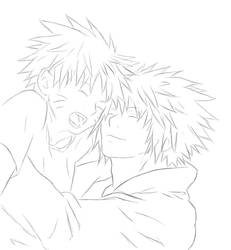 Naruto and Yondaime: Sketch