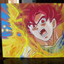 SSJGod Goku Oil Painting