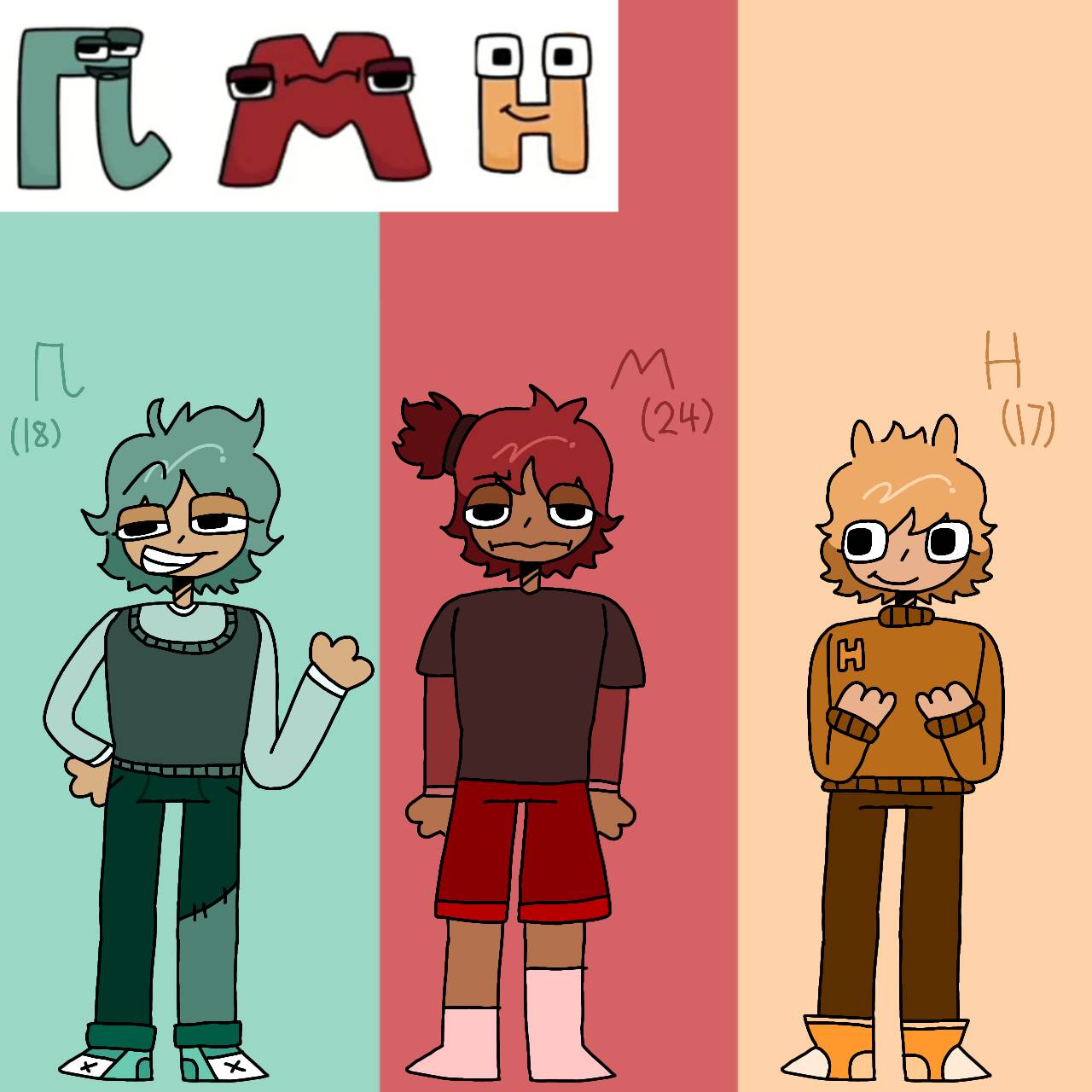 Alphabet lore letters as humans! [Part 9] by dolliworx on DeviantArt