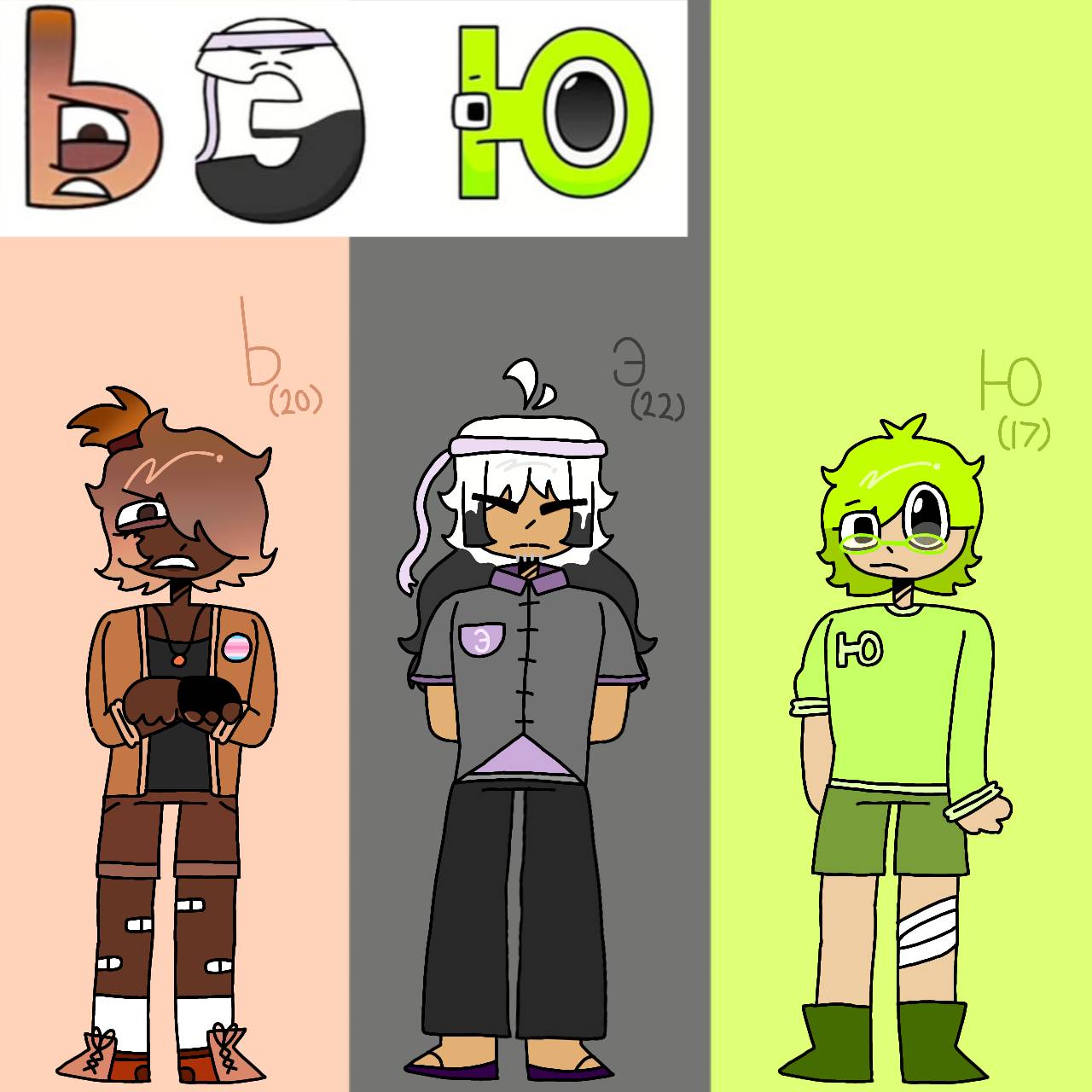 Day 11 of drawing 2 or 1 Alphabet Lore characters as Humans! (Day 11: Q) :  r/alphabetfriends