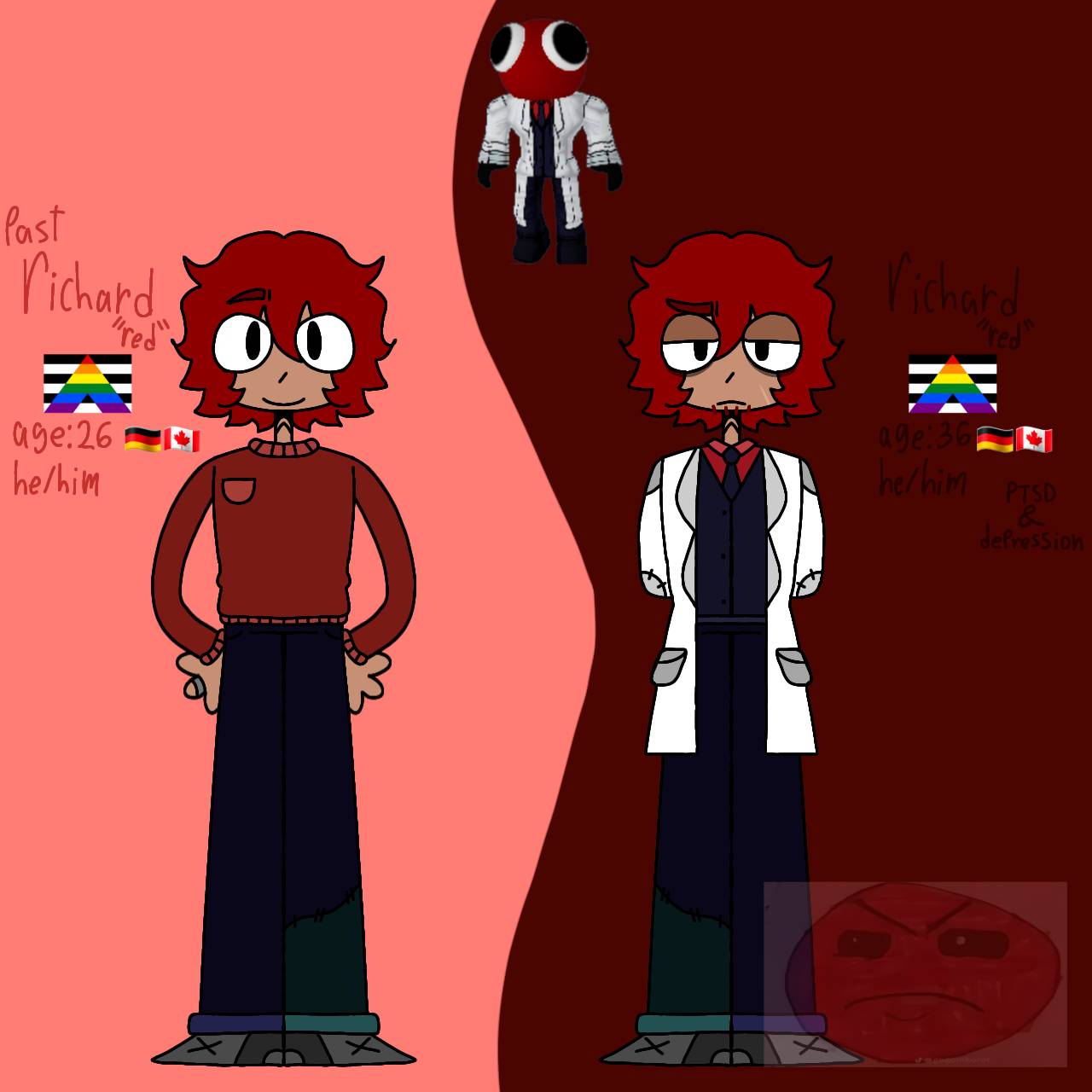 Rainbow Friends RED (Humanized Part 5) by AlissaThyHeiress on DeviantArt