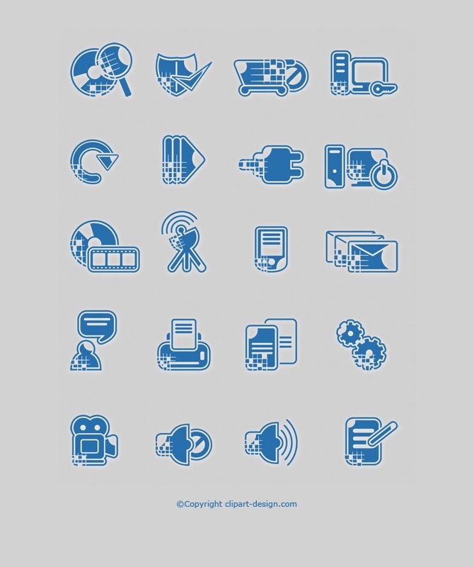 Blue Web Icons