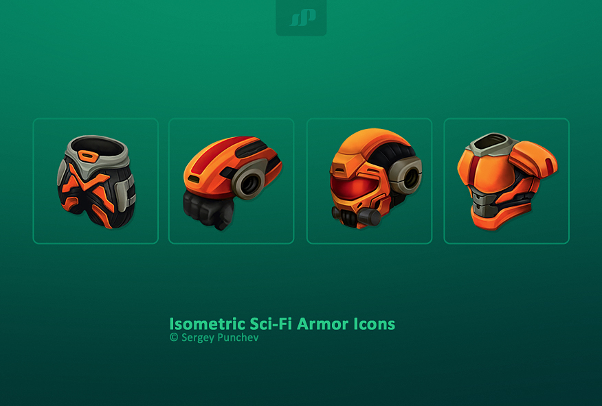 Isometric Sci-fi Armor Icons