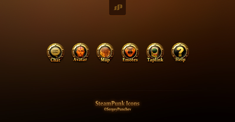 SteamPunk UI Icons