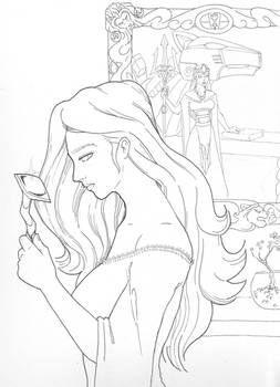 Allura pondering the cost of royality (B/W)