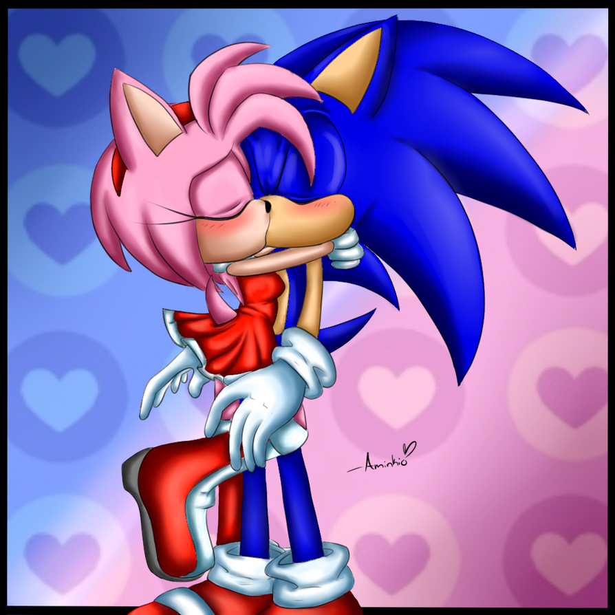 Sonic and Amy kiss by Eokoi on DeviantArt.