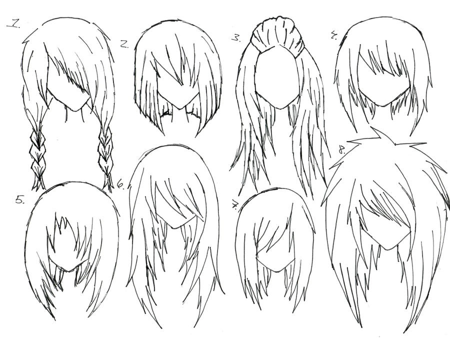 Manga girl hair reference III by StyrbjornAndersson on DeviantArt