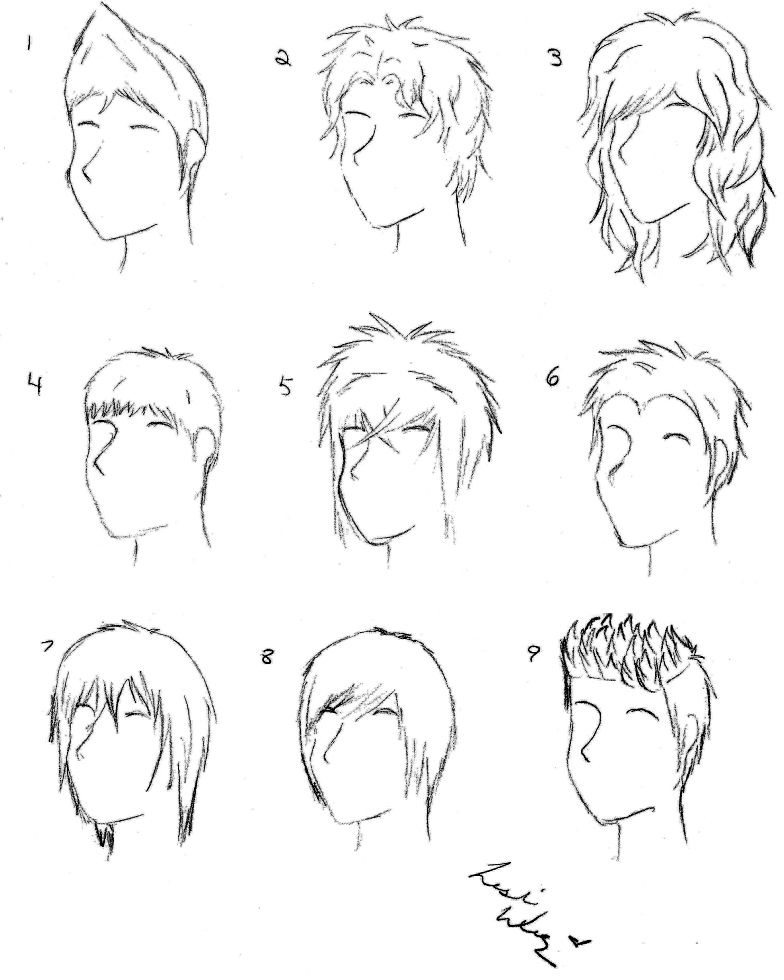 Male Anime Hair By Alicewolfnas On Deviantart