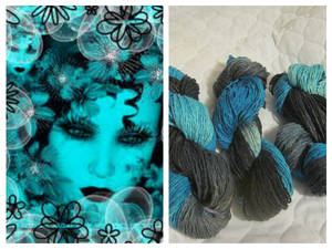 Dark Side of The Moon hand dyed cotton yarn