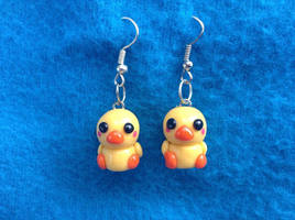 Kawaii duck earrings
