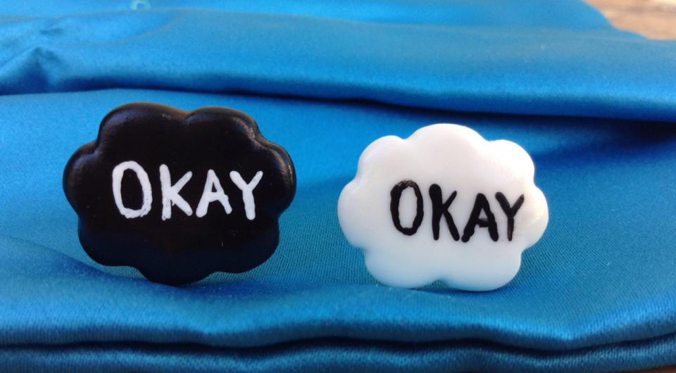 The fault in our stars okay okay bff/couple rings by Saloscraftshop