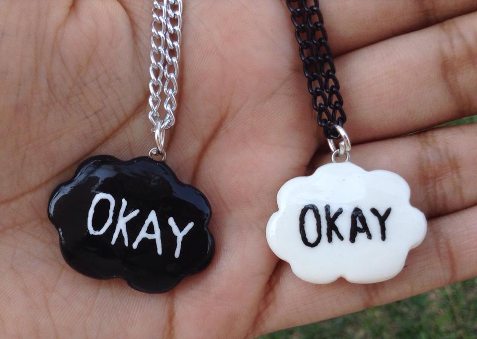 The fault in our star couple/bff necklaces