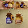 Peanut butter and jelly bff keychains