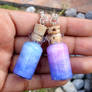Blue an purple Nebula necklaces