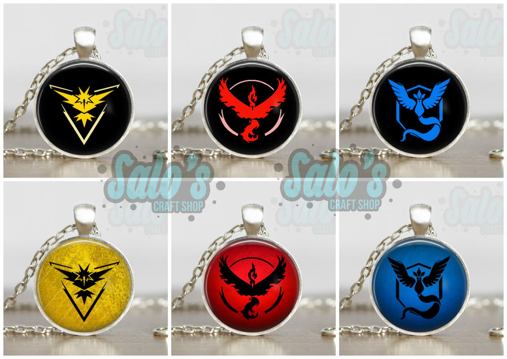 Pokemon Go Team logo necklaces by Saloscraftshop on DeviantArt