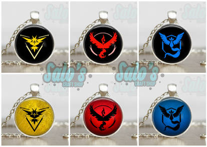 Pokemon Go Team logo necklaces