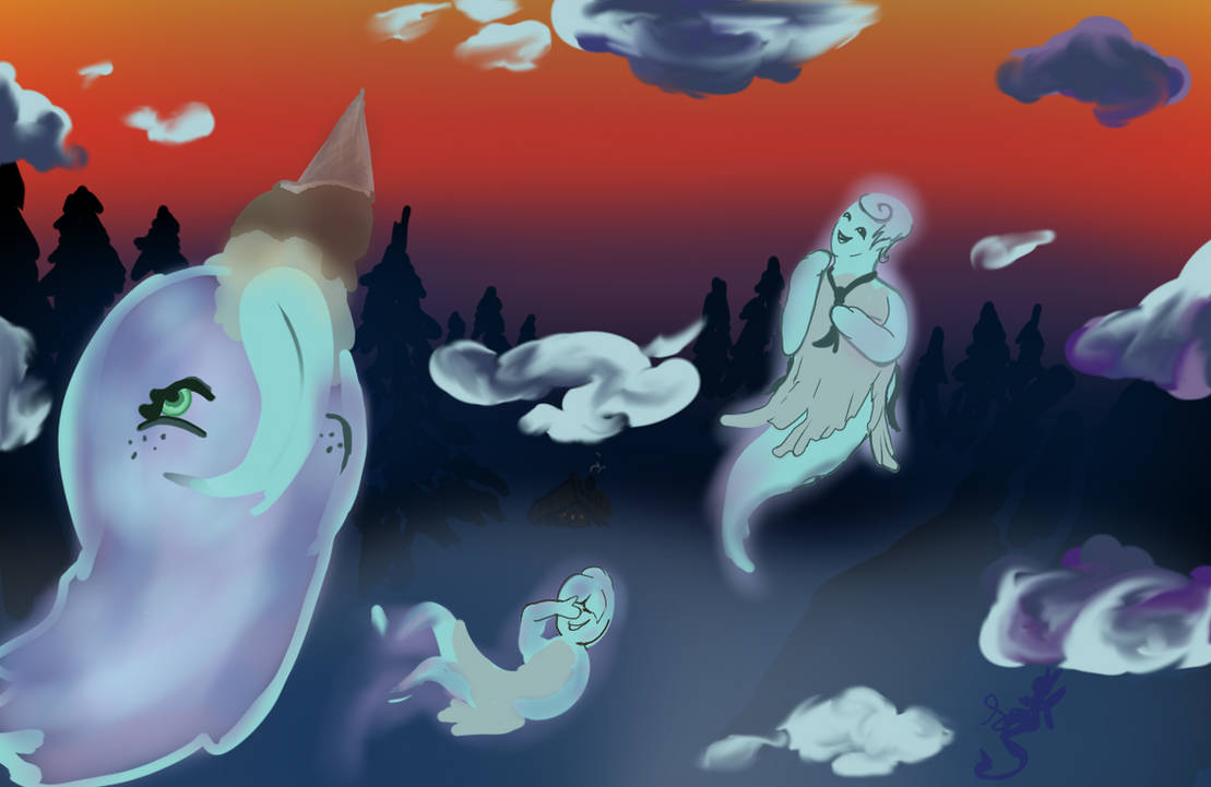 Disgausting Ghost Giggling Ghosts by PixieGhostDraws on DeviantArt