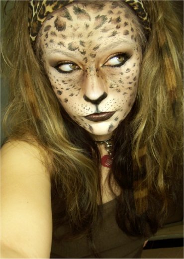 leopard woman