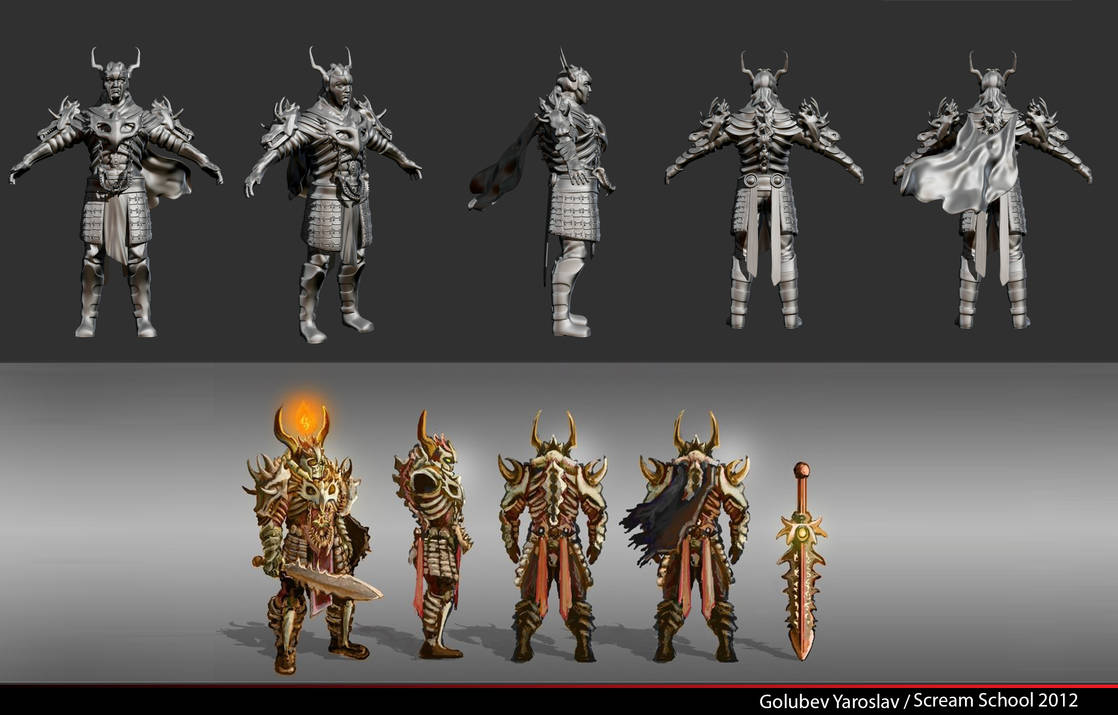 Bone Armor pers - ZBRUSH