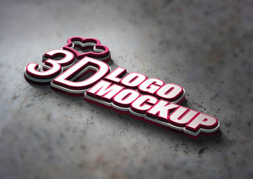 5 3D Photorealistic Logo Mock-up