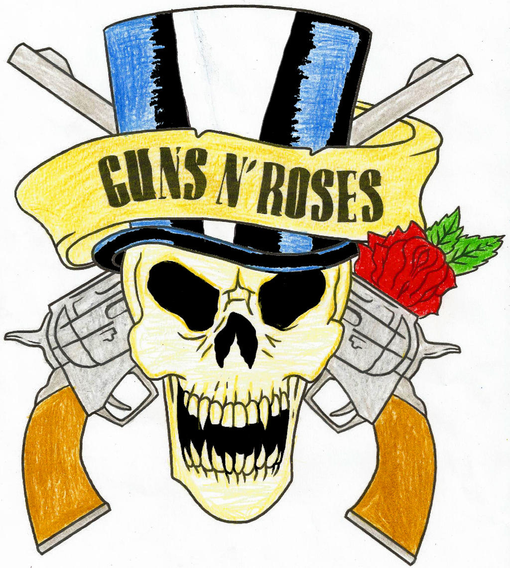 Gun Roses Flag Coloring Pages Guns N' Roses Coloring 2013 by Rockanne on DeviantArt