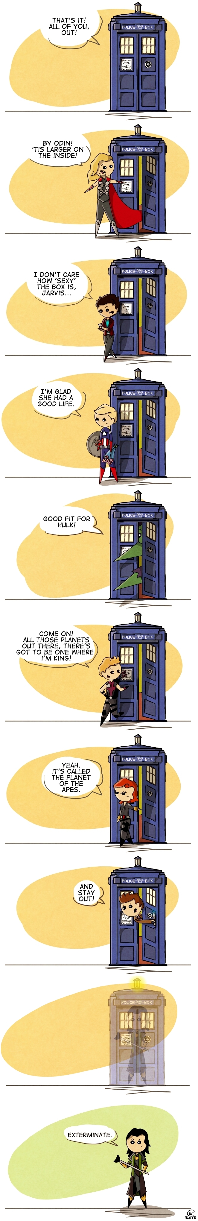 Doctor Who/Avengers mashup