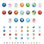 Extended set of social icons