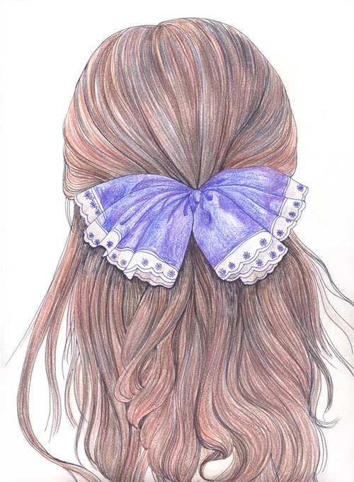 Drawing hair of girl