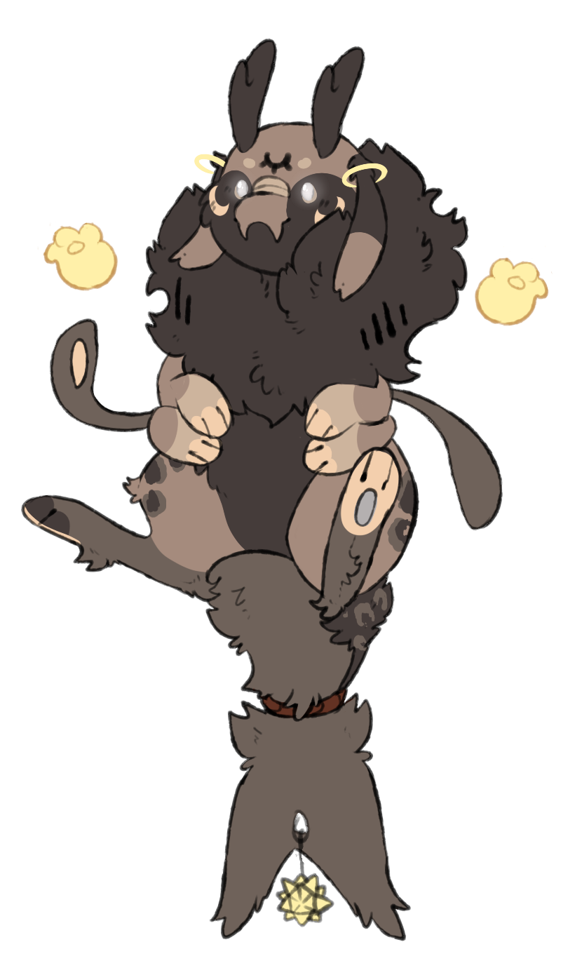 tiny flea on strix's back