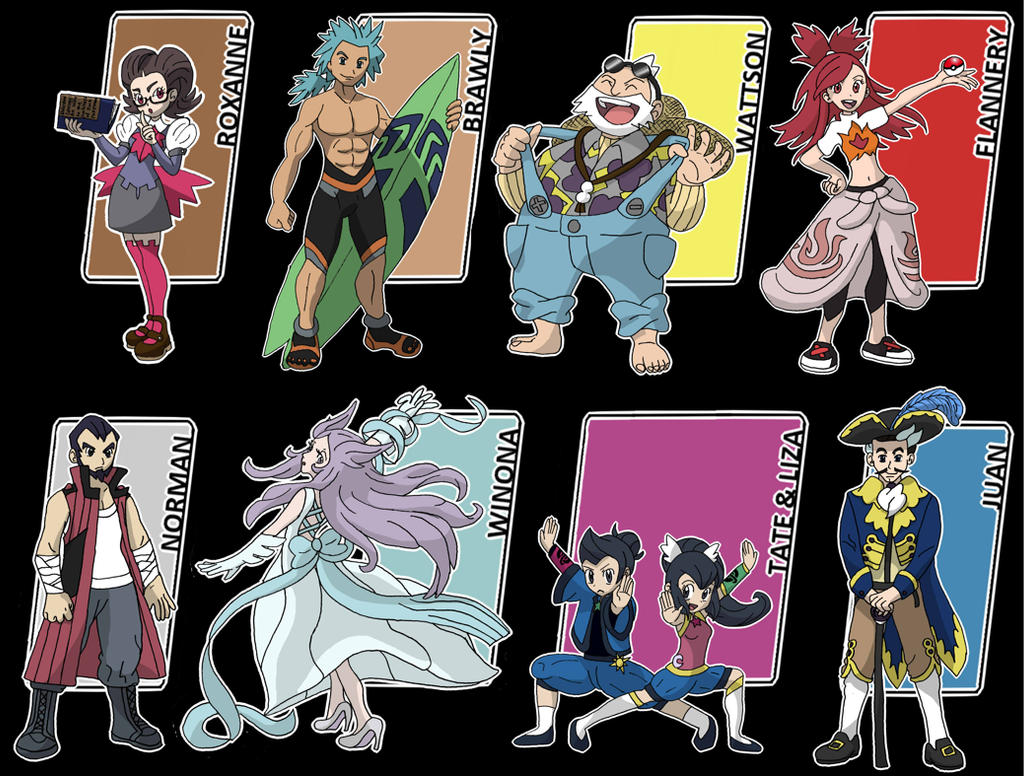Neo Hoenn Gym Leaders by xxnightwindxx on DeviantArt