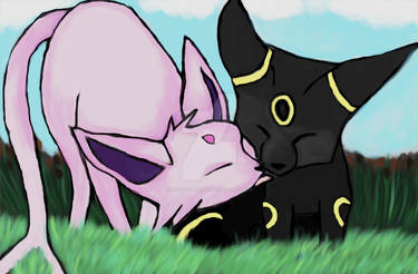 Umbreon and espeon