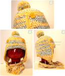 Yellow Ear-Flap Hat by moofestgirl