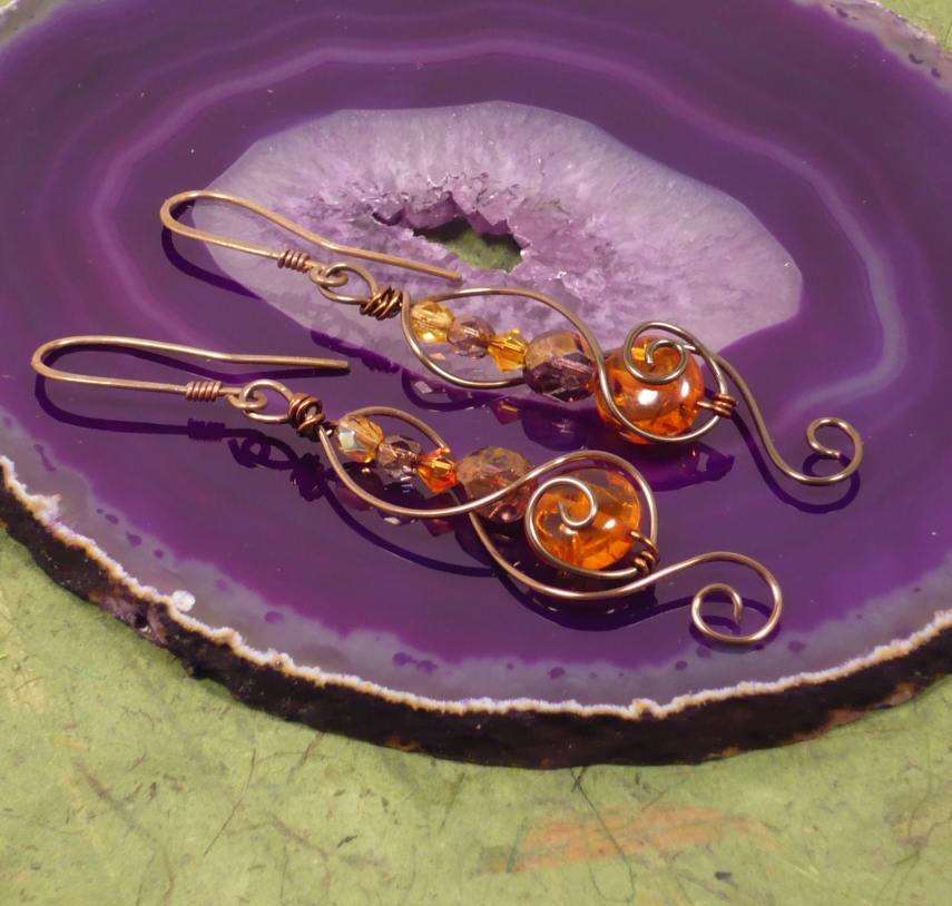 Amber Ember Earrings